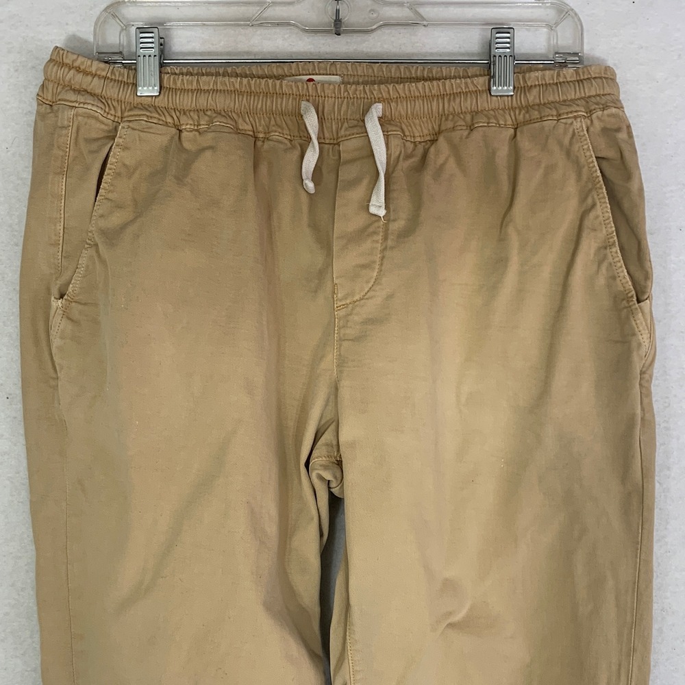 Marine Layer Saturday Chino Jogger Mens Large Tan Athletic Fit Stretch Casual - Picture 2 of 12
